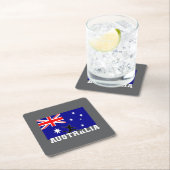 Australia Football Soccer Australia National Team スクエアペーパーコースター (インサイチュ)