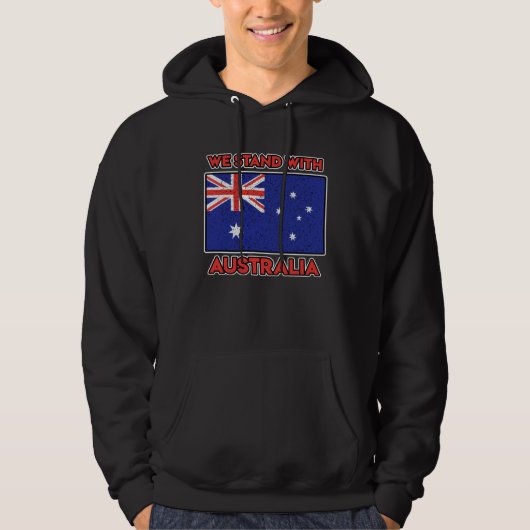 Australia  for men and women stand with Australia パーカ (正面)