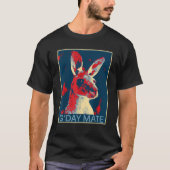 Australia G Day Mate Funny Kangaroo Australian Sym Tシャツ (正面)