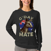 Australia G day Mate Kangaroo Aussie Australian Fl Tシャツ (正面)