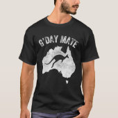 Australia G Day Mate Kangaroo Australian Symbol Tシャツ (正面)