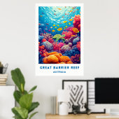 Australia Great Barrier Reef Travel Poster ポスター (ホームオフィス)