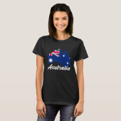 Australia In My DNA Pride Flag and Map Men Women K Tシャツ (正面フル)