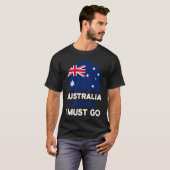 Australia Is Calling I Must Go Australian Flag Her Tシャツ (正面フル)
