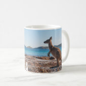 Australia Kangarooのビーチ写真 コーヒーマグカップ (正面右)