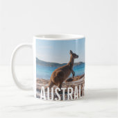 Australia Kangarooのビーチ写真 コーヒーマグカップ (左)