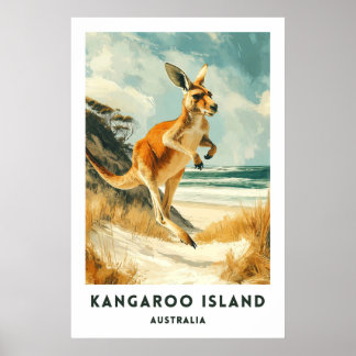Australia Kangaroo Island Travel Poster ポスター