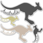 Australia Kangaroosスタンプ シール (正面)
