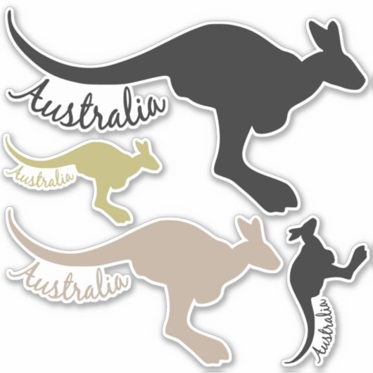 Australia Kangaroosスタンプ シール (正面)