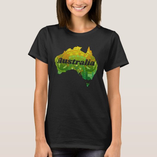 Australia Map Australia I Love Australia Souvenir Tシャツ (正面)