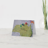 Australia Map Greeting Card  サンキューカード (正面)