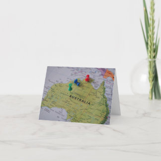Australia Map Greeting Card  サンキューカード