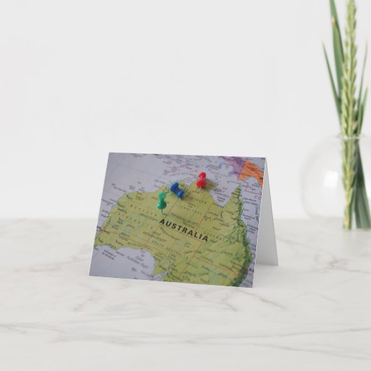 Australia Map Greeting Card  サンキューカード (正面)