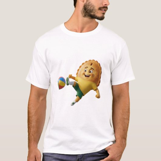 Australia Meat Pie Soccer Mascot T-Shirt - Group D Tシャツ (正面)
