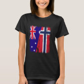 Australia Norway Half Flag Australian Norwegian An Tシャツ (正面)
