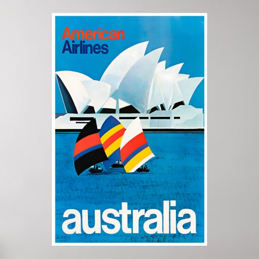 Australia Print Sydney Travel Poster Art ポスター (正面)