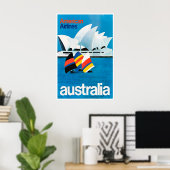 Australia Print Sydney Travel Poster Art ポスター (ホームオフィス)