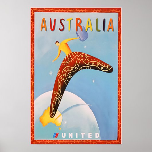 Australia Print Travel Poster Australian Art ポスター (正面)