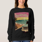 Australia Retro Beach Vacation Graphics Australian スウェットシャツ (正面)