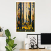 Australia Retro Travel Poster ポスター (ホームオフィス)
