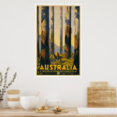 Australia Retro Travel Poster ポスター (キッチン)