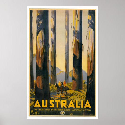 Australia Retro Travel Poster ポスター (正面)
