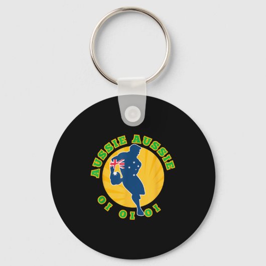 Australia Rugby, Wallabies Aussie Aussie Aussie Oi キーホルダー (正面)