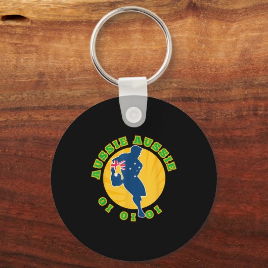 Australia Rugby, Wallabies Aussie Aussie Aussie Oi キーホルダー (正面)