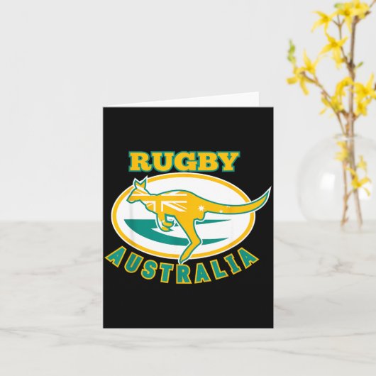 Australia Rugby, Wallabies Rugby Jersey, Australia カード (黄色い花)