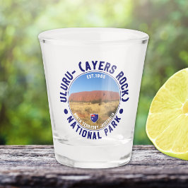 Australia’s Sacred Landmark – Uluru Sunset Photo  ショットグラス