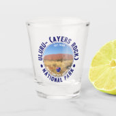 Australia’s Sacred Landmark – Uluru Sunset Photo ショットグラス (正面)