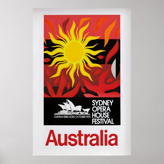 Australia, Sydney Opera House Festival  Vintage ポスター (正面)