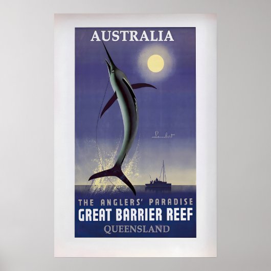 Australia, The Angler's Paradise, Great Barrier ポスター (正面)