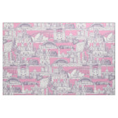 Australia toile de jouy violet pastel magenta ファブリック (ファットクウォーター)