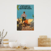 Australia Travel Poster Percy Trompf Art Print ポスター (キッチン)