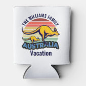 Australia Trip Cute Kangaroo Sunset Custom 缶クーラー (正面)