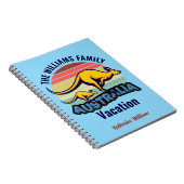 Australia Trip Cute Kangaroo Sunset Custom Travel ノートブック (右側)