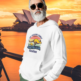 Australia Trip Kangaroo Sunset Custom パーカ