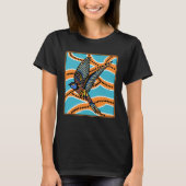 Australian Aborginial Artwork Bird of Paradise Tシャツ (正面)