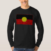Australian Aboriginal Distressed Flag Aborigines Tシャツ (正面)