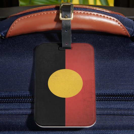 Australian Aboriginal flag ラゲッジタグ (正面インサイチュ2)