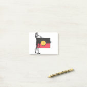 Australian Aboriginal Flag And Aborigin ポストイット (デスク上)