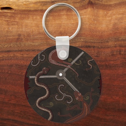 Australian Aboriginal Style Keychain キーホルダー (正面)