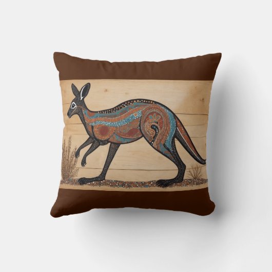 Australian Aboriginal-themed Kangaroo クッション (裏面)