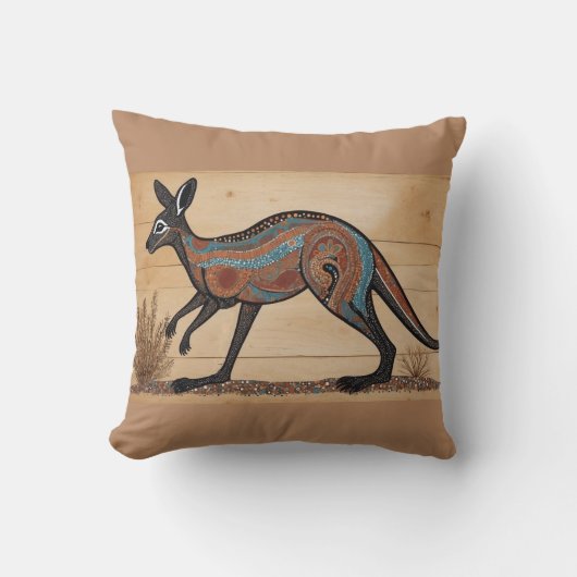 Australian Aboriginal-themed Kangaroo クッション (正面)