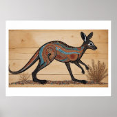 Australian Aboriginal-themed Sunset on a Lake ポスター (正面)