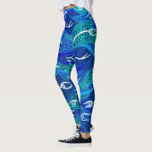 Australian Aboriginal Water Spirits Leggings レギンス (左)