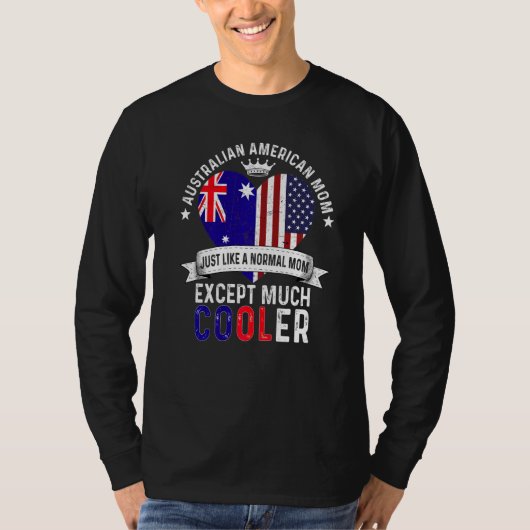 Australian American Mom Mothers Day Mama Australia Tシャツ (正面)