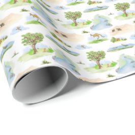 Australian Animal Toile (Original) Wrapping Paper ラッピングペーパー