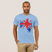 Australian. Australian flag & Australian map. Tシャツ (正面フル)